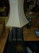 Brass Standard Lamp and a Bag Containing Table Lamps