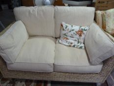 Seagrass Two Seat Sofa with Loose Cushions
