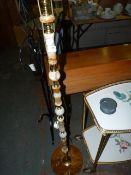 Onyx and Brass Standard Lamp