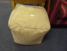 Suede Leather Pouf