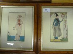 Pair of Hand Coloured Framed Prints
