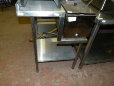 Split Level Stainless Steel Appliance Stand with Undershelf