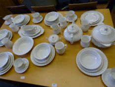 White Gilt Edged Dinner Service