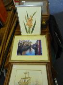 Four Framed Pictures and Watercolours
