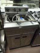 Lincat Floor Standing Electric Two Basket, Two Compartment Fryer