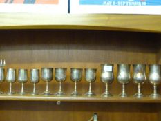 Silver Plated Goblets and a Pewter Tankard