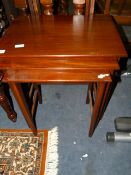 Mahogany Nest of Three Tables