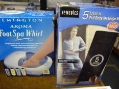 Remington Foot Spa and a Five Motor Body Massage Mat