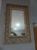 Cane Framed Wall Mirror