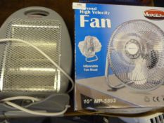 Personal High Velocity Fan and a Halogen Heater
