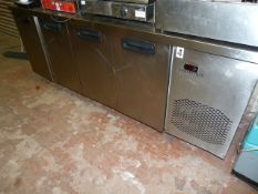 *Stainless Steel Refrigerated Preparation Counter Enclosed by Four Doors