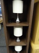 Three Chrome Effect Table Lamps