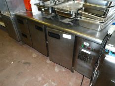 *Stainless Steel Refrigerated Preparation Counter with Two Drawers and Two Cupboards