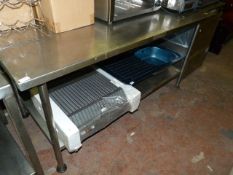 *Bartlett Stainless Steel Preparation Table with Undershelf
