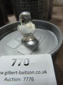 Swarovski Silver Crystal Duck (af)