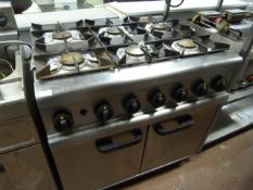 *Stainless Steel Six Burner Commercial Cooker over Oven