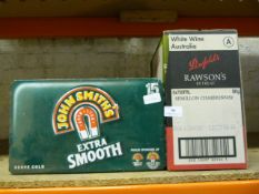 Fifteen Cans of John Smith and Six Bottles of Penfolds White Wine