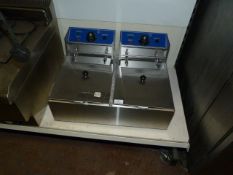 *Two Basket, Two Compartment Electric Fryer E11