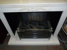 Electric Fire in a White Surround