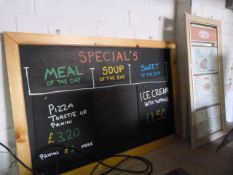 Chalk Board and a Glazed Menu Board
