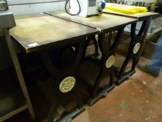 Three Oak Pub Tables with Yorkshire Rose Embellishments