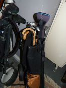 Titleist Golf Bag and Trolley with Galloway and Other Golf Clubs