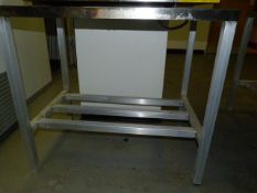 *Aluminium Framed Stainless Steel Topped Preparation Table