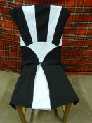 *Thirty Black and White Poly Cotton Chair Covers