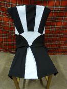 *Thirty Black and White Poly Cotton Chair Covers