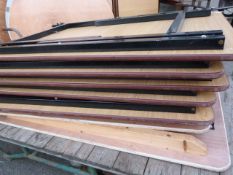 Seven 4' Banqueting Tables on Folding Legs