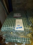 *Ten 60x108 Green and White Gingham Tablecloths