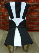 *Thirty Black and White Poly Cotton Chair Covers