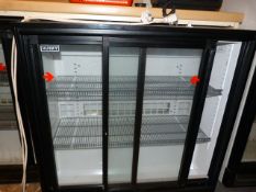 *Husky Undercounter Bottle Cooler Enclosed by Sliding Doors