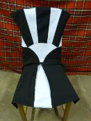 *Thirty Black and White Poly Cotton Chair Covers