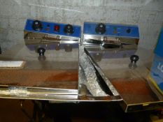 *Ace Catering Electric Polished Stainless Steel Double Fryer F43