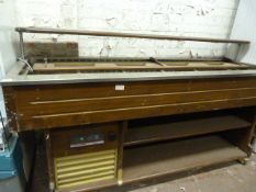 *Wood and Stainless Steel Refrigerated Salad Bar