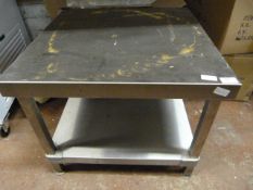Stainless Steel Appliance Stand with Undershelf