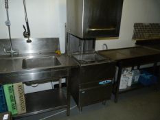 *Newscan Model:DSP5 Commercial Passthrough Dishwasher Complete with Sink Unit, Pot Rinse and Side
