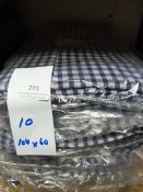 *Ten 108x60 Blue and White Gingham Tablecloths