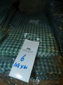 *Six 108x60 Green Gingham Tablecloths