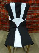 *Thirty Black and White Poly Cotton Chair Covers