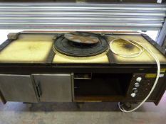 Enameled Cast Iron Top Carvery Unit with Heated Lamp Display