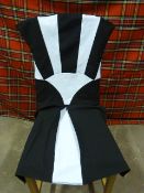 *Thirty Black and White Poly Cotton Chair Covers