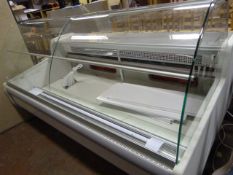 6' Curved Glass Delicatessen Style Serve-over Counter