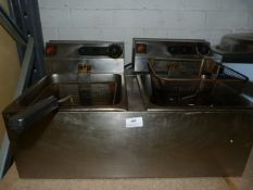 *Parry Stainless Steel Electric Two Basket, Two Compartment Fryer
