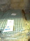 *Ten 60x108 Green and White Gingham Tablecloths
