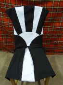*Thirty Black and White Poly Cotton Chair Covers