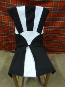 *Thirty Black and White Poly Cotton Chair Covers