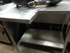Stainless Steel Shaped Preparation Table