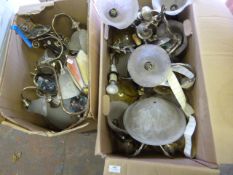 Two Boxes of Assorted Ceiling and Wall Lights